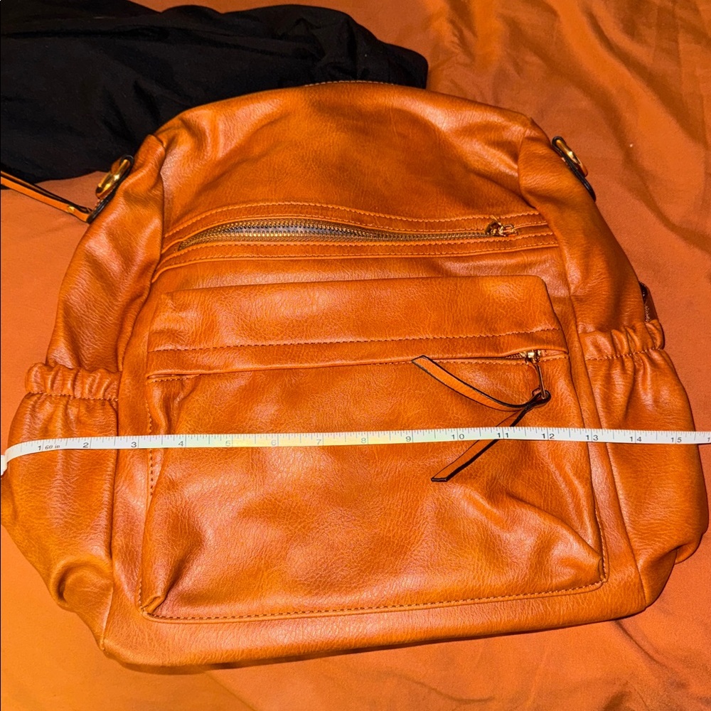 Tan Leather Backpack - Picture 4 of 5
